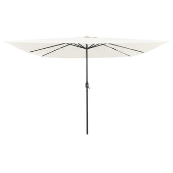vidaXL Tuinparasol Zand 295 x 295 x 245 cm Polyester en, Verzenden, Nieuw