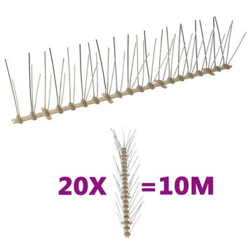 vidaXL Vogel- en duivenpinnen met 5 rijen 20 st 10 m, Verzenden