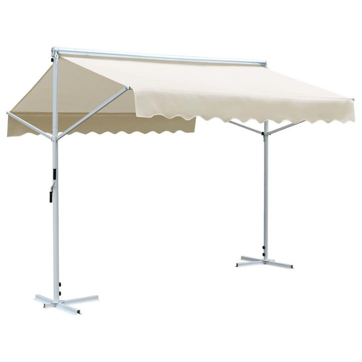 vidaXL Luifel vrijstaand 3x3 m crème, Tuin en Terras, Parasols, Nieuw, Verzenden