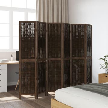 vidaXL Kamerscherm met 6 panelen massief paulowniahout, Verzenden, Nieuw