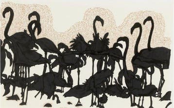 Liz Bachhuber (1953) - Flamingos