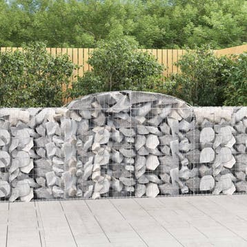 vidaXL Schanskorven 30 st gewelfd 300x50x100/120 cm ijzer, Verzenden