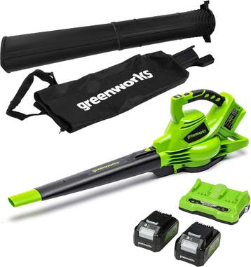 Greenworks Accu Bladblazer & Zuiger 48V met 2 accus: sno..., Jardin & Terrasse, Verzenden, Handgedragen