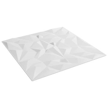 vidaXL Wandpanelen 48 pcs Wit 50 x 50 cm XPS Schuim, Verzenden, Nieuw
