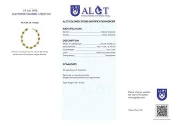 Zonder minimumprijs - Armband Zilver - Diopsiet -, Nieuw