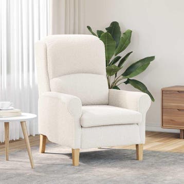 vidaXL Fauteuil Crème Zachte Sherpa-stof, Verzenden, Nieuw