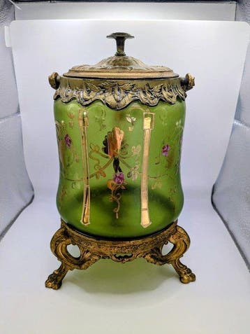 Pot à biscuits - verre, bronze