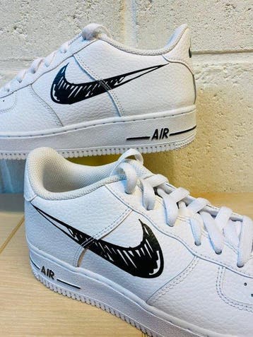 Nike - Air Force One Low Script Black P39 - Sneakers - Maat: