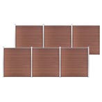 vidaXL Schutting 1045x186 cm HKC bruin, Verzenden