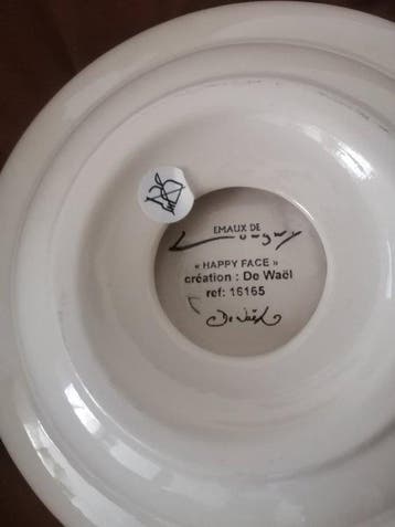 Vide-poche - Émaux de Longwy - Happy face, Antiquités & Art, Antiquités | Verre & Cristal