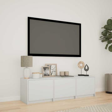vidaXL TV-kast met LED 140 x 34 x 40 cm Wit Geconstrueerd, Huis en Inrichting, Kasten |Televisiemeubels, Verzenden, Nieuw