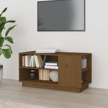 vidaXL Tv-meubel 80x35x40,5 cm massief grenenhout, Verzenden, Nieuw