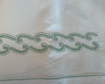 ricami fatti a mano - Drap de lit (3) - 266 cm - 237 cm -