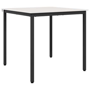 Eettafel 80x80cm Wit | Retour deal | Weg is weg, Gebruikt, 50 tot 100 cm, Verzenden, Vierkant