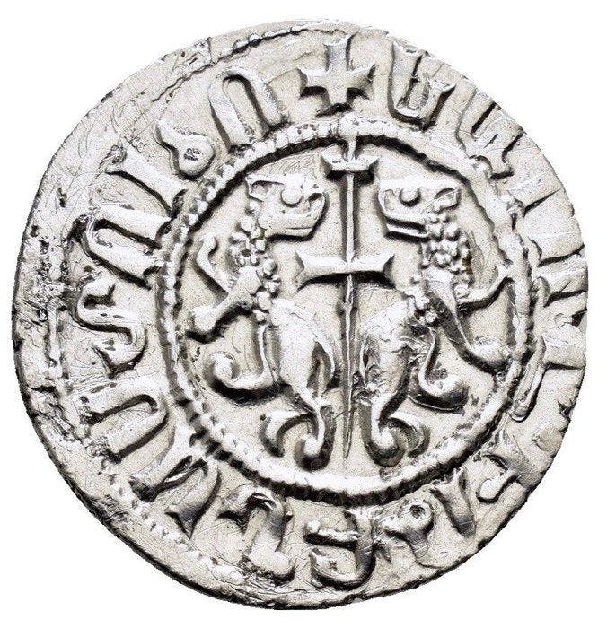 Ciliciaanse Armenië. Levon I (1198-1219). Tram (Zonder, Timbres & Monnaies, Monnaies | Asie