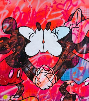 Alessandro Chindamo (1987) - Mickey and Minnie Mouse, Antiquités & Art