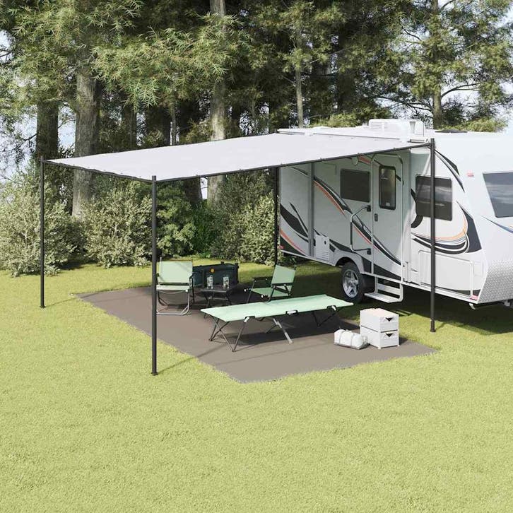 vidaXL Tenttapijt Lichtgrijs 600 × 300 cm Polyetheen, Caravanes & Camping, Accessoires de tente, Envoi