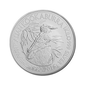1 kilo zilveren Kookaburra munt 2015