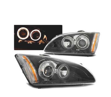 PHARES POUR FORD FOCUS II 04-08 ANGEL EYES FOND NOIR, Verzenden