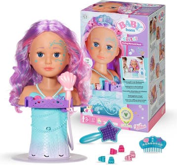 BABY born Stylinghoofd Zeemeermin | Retour deal | 34% Kor..., Verzenden, Zo goed als nieuw, Overige typen