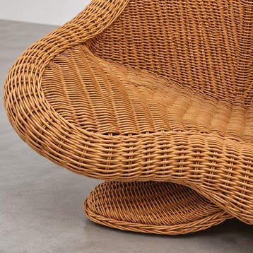 Chaise - Fauteuil organique - Rotin, osier - Lotus Yoga