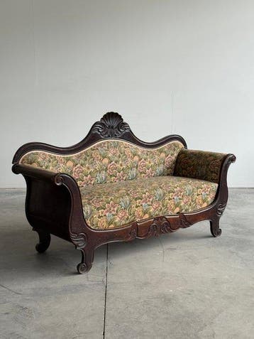 Canapé - Bois, Textile - Luigi Filippo, Antiek en Kunst