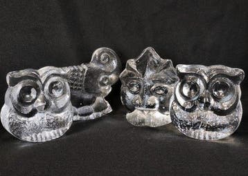 Skruf Glasbruk - Lars Hellsten - zestaw krysztaowych rzeb