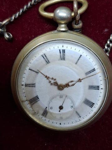 Zakhorloge Fraaie kast en deksel - met ketting - 1900-1949, Nieuw