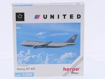 Schaal 1:500 herpa 500746 United Airlines Boeing 757-400..., Hobby & Loisirs créatifs, Modélisme | Avions & Hélicoptères, Ophalen of Verzenden