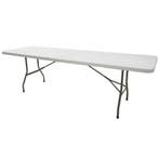 MaxxGarden Vouwtafel - Tuintafel - 244x74x74 cm - Wit, Ophalen of Verzenden