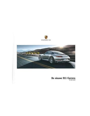 2016 PORSCHE 911 CARRERA HARDCOVER BROCHURE NEDERLANDS, Ophalen of Verzenden, Nieuw