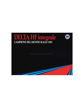 1987 LANCIA DELTA HF INTEGRALE BROCHURE ITALIAANS, Ophalen of Verzenden