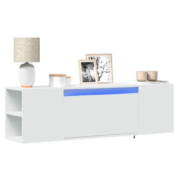 vidaXL Tv-wandmeubel met LED-verlichting 135x31x39,5 cm wit, Verzenden, Nieuw