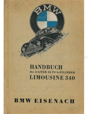 1951 BMW 340 LIMOUSINE INSTRUCTIEBOEKJE DUITS, Ophalen of Verzenden