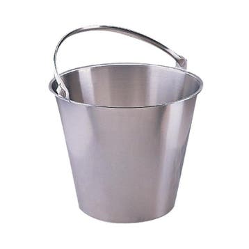 RVS emmer 12L | Zwenkelbaar hengsel | 30(h) x 31(Ø)cm, Verzenden