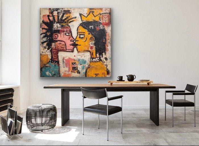 Eric Brumette - KISS ME LIKE BASQUIAT 14 - Toile L - LIMITED, Antiquités & Art, Art | Objets design