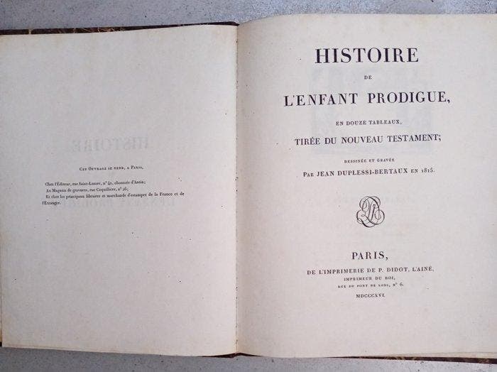 Tiré du Nouveau Testament et illustré par Jean, Antiek en Kunst, Antiek | Boeken en Manuscripten