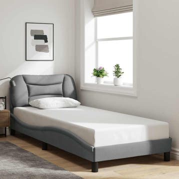 vidaXL Bedframe zonder matras Hvar 80x200 cm stof, Verzenden