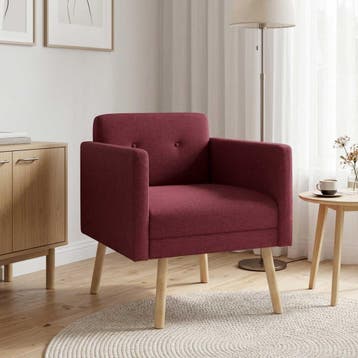 vidaXL Accentstoel Wijnrood Stof, Huis en Inrichting, Verzenden, Nieuw