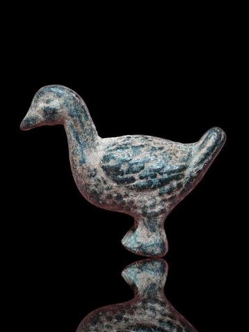 Oud-Romeins Brons Stunning Goose Statue