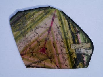 Tourmaline) Plak - Hoogte: 3 mm - Breedte: 148 mm- 123 g -