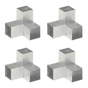vidaXL Paalverbindingen 4 st Y-vorm 91x91 mm gegalvaniseerd, Verzenden