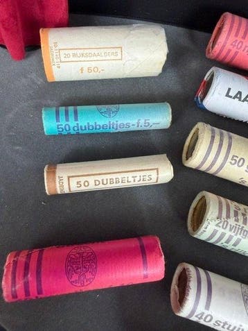 Nederland. Gulden x 14 rolletjes, 2540 gr. (Zonder, Postzegels en Munten, Munten | Nederland