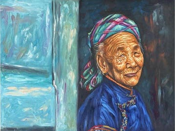 Nguyn Vit Lâm (1993) - Sagesse Rieuse 60 80 cm