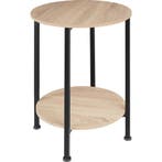 tectake Bijzettafel Ballina 45x64cm - Industrieel licht hout, Verzenden, Nieuw