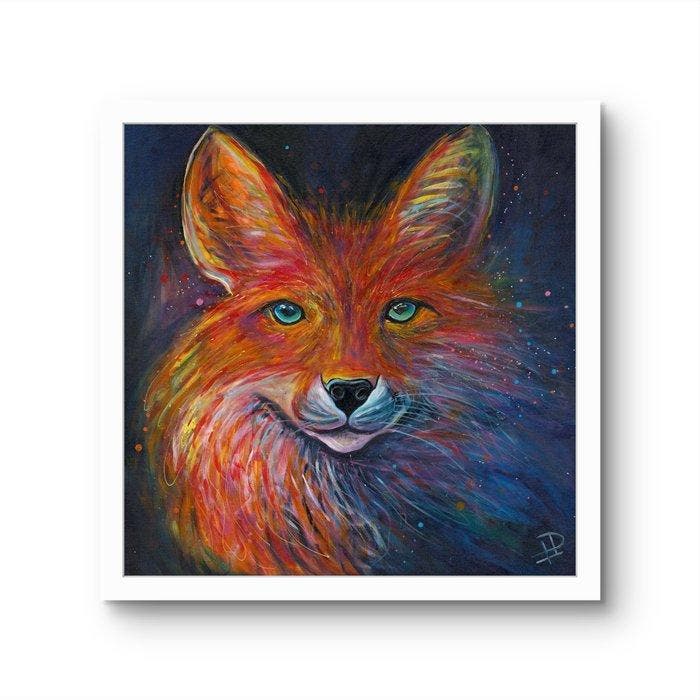 Luca Domiro - Fire Fox - LARGE LIMITED EDITION GICLEE PRINT, Antiek en Kunst, Kunst | Designobjecten