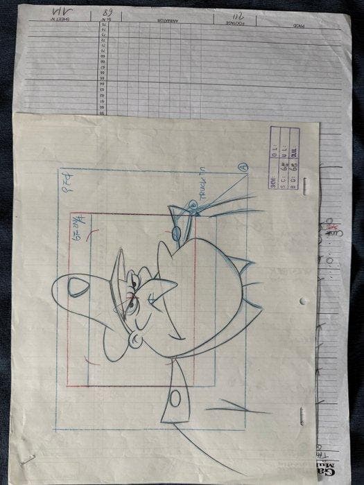 Jean-Yves Raimbaud - 2 Original drawing - oggy et les, CD & DVD, DVD | Films d'animation & Dessins animés