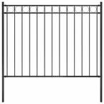vidaXL Tuinhek ASSEN staal 1,7x1,2 m zwart, Verzenden, Nieuw