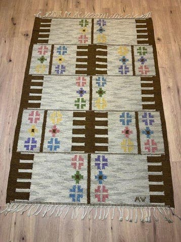 Kelim indien tissé à la main, tapis oriental au motif