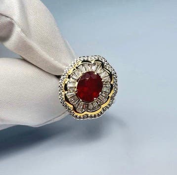 Sans prix de réserve - Bague Or 18K plaqué sur argent 925, Bijoux, Sacs & Beauté